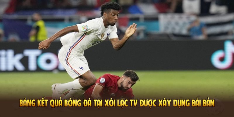 Bảng kết quả bóng đá tại Xôi Lạc TV được xây dựng bài bản, logic